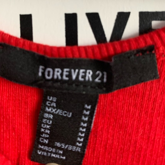💕forever 21 red crop tank top💕 - Picture 2 of 2